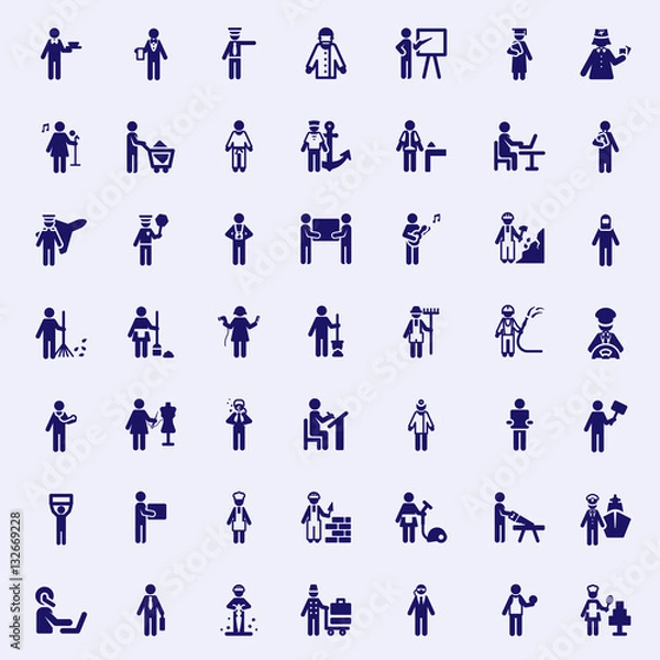 Obraz Professions stick figures