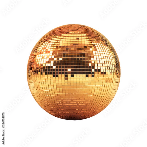 Obraz Gold Disco Ball - Isolated