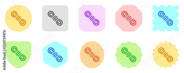 Fototapeta Editable rope, carabiner vector icon. Part of a big icon set family. Perfect for web and app interfaces, presentations, infographics, etc