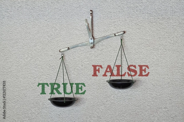 Obraz Words True and False