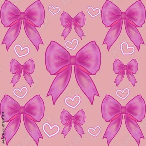 Fototapeta seamless pattern with bows