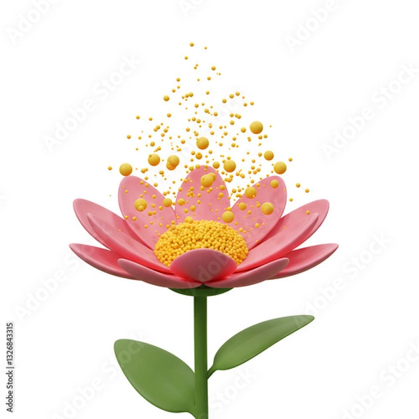 Fototapeta Small Floating Pollen Dots Icon (Alternate)