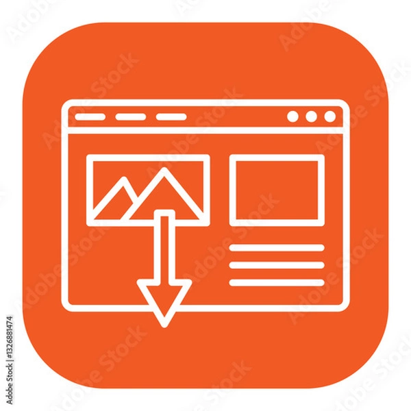 Obraz Landing Page Icon