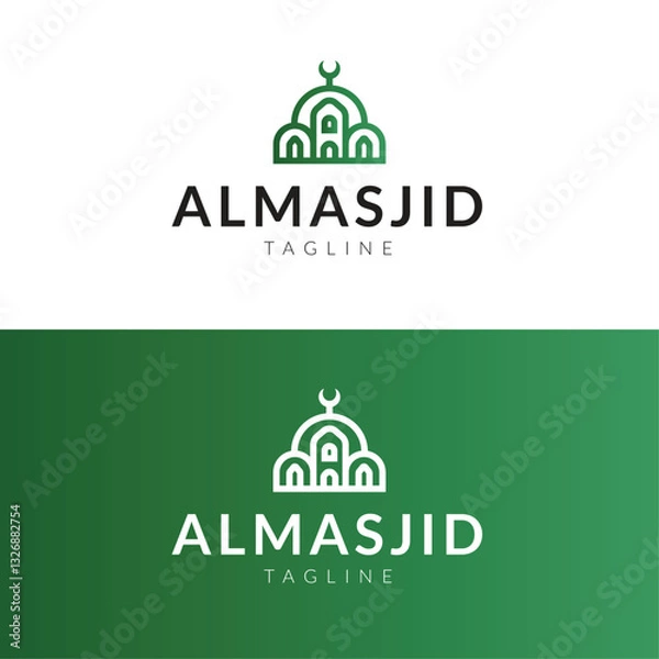 Fototapeta Mosque vector logo design