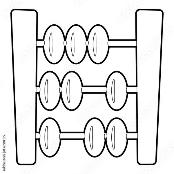 Fototapeta Abacus icon, isometric 3d style