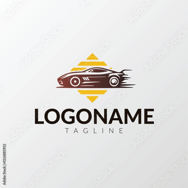 Fototapeta fast car vector logo
