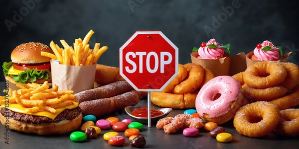 Obraz Say no to unhealthy eating