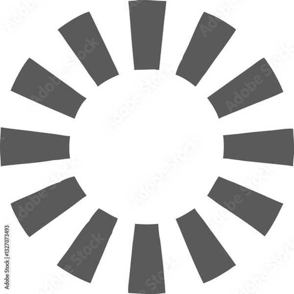 Fototapeta Gray Loading Buffer Icon Vector Design