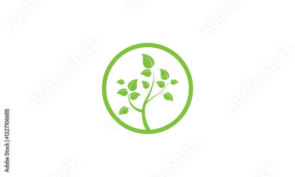 Obraz green leaf icon