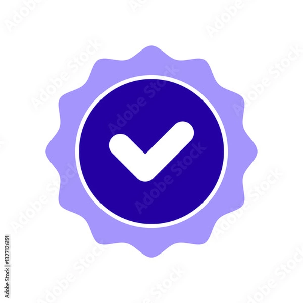 Fototapeta Icon a check, isolated against a clean background.