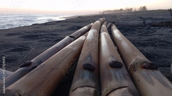 Fototapeta pipeline in the sea