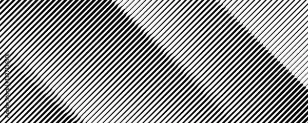 Fototapeta Abstract art geometric background with vertical lines. Optical illusion with waves and transition.
