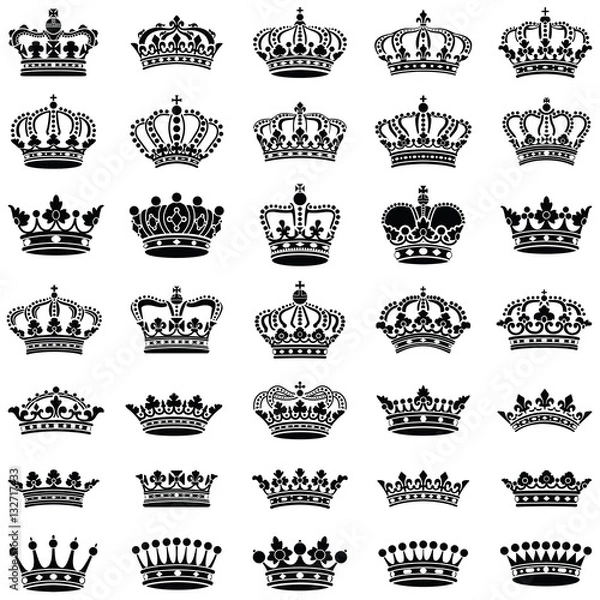 Obraz Crown collection - vector illustration