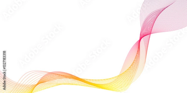 Obraz geometric line pattern of wave sound equalizer, modern and Dynamic technology flowing wave lines, twisted and floating wavy geometric curve lines with blend effect.