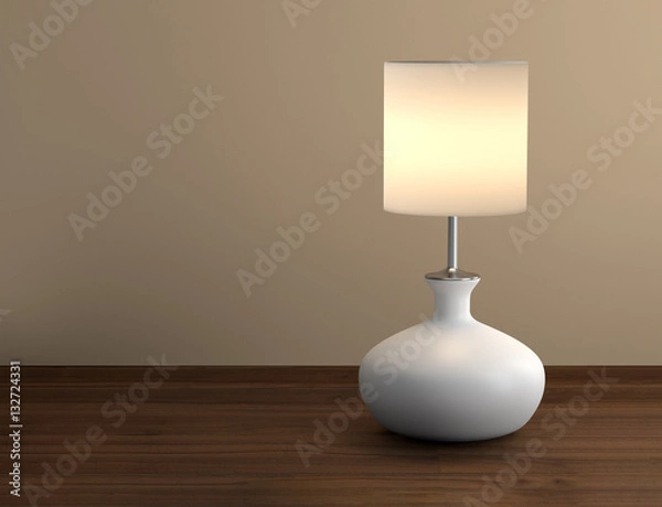 Obraz Table lamp isolated on white background