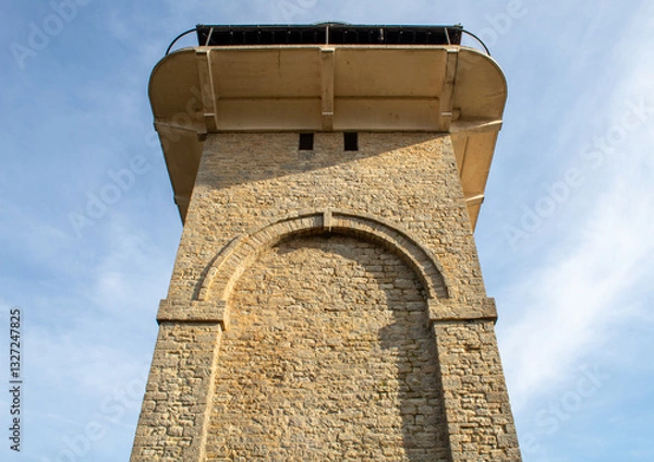 Obraz water tower, ancient stone building, England