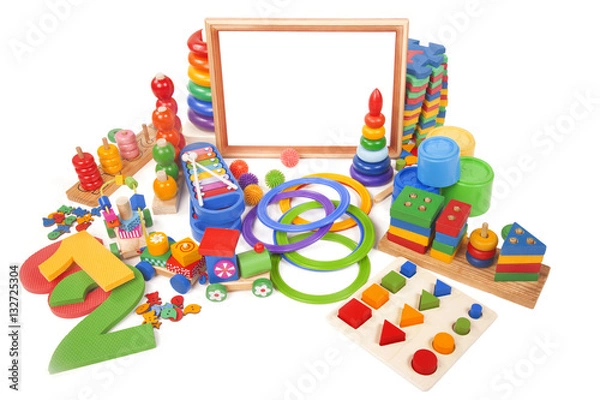 Obraz frame and many toys