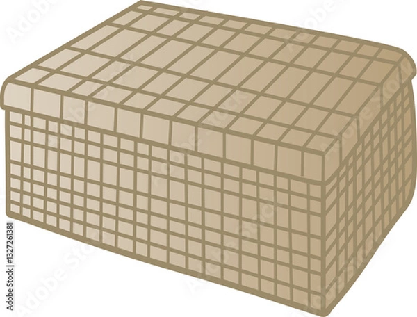 Obraz Ombre 3d Simple Vintage Picnic Basket made of Bamboo Wood