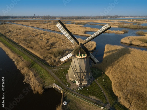 Obraz Windmill at Kinderdijk, Netherlands