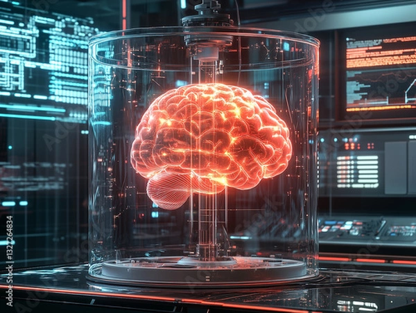 Fototapeta Through precise data collection, medical technology helps doctors understand brain functions and diagnose neurological disorders.
