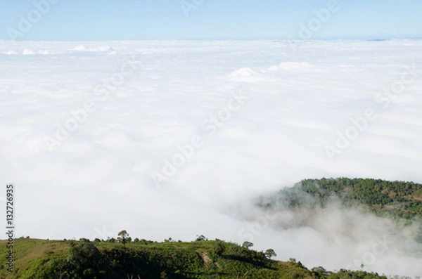 Obraz Mountains, sky, clouds