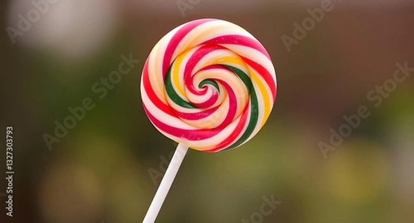 Fototapeta lollipop on a green background