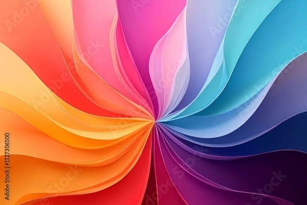 Fototapeta abstract rainbow background. Generative AI
