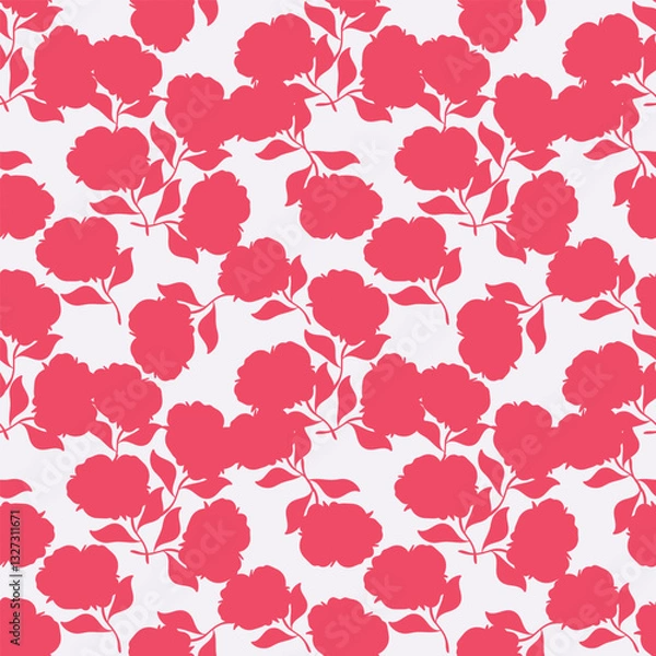 Fototapeta Vintage seamless floral pattern. Ditsy style background of small flowers. Ditsy floral over light yellow background. Small flower pattern for fashion, wrapping, printing on fabrics and surface