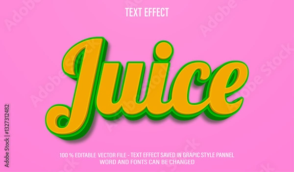 Obraz Juice editable text effect style