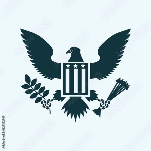 Obraz eagle seal cartoon icon flat isolated illustration