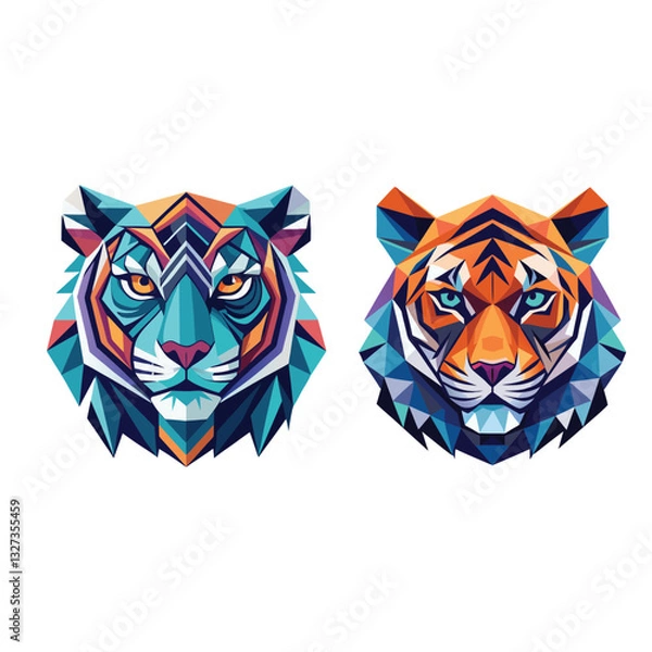 Obraz tiger head vector illustration