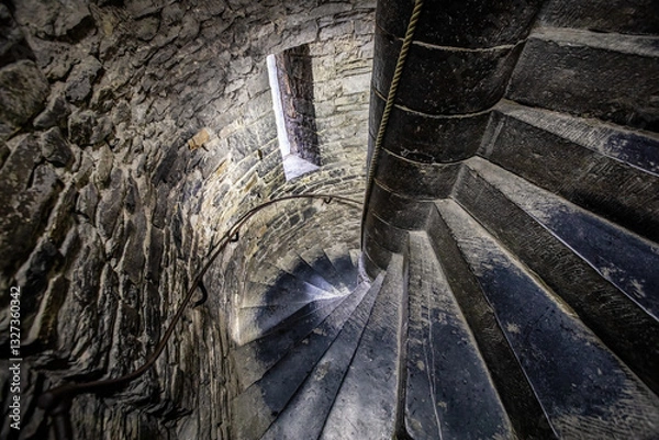 Fototapeta Inside the medieval Castle of the Counts (Gravensteen) in Ghent, Belgium