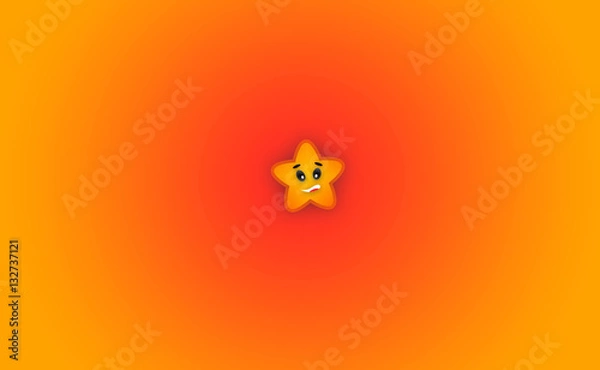 Fototapeta Seamless Star Background Design Concept with Happy Smiley Star