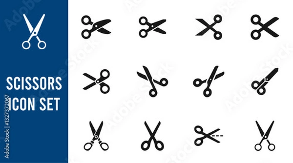 Obraz scissors icon set