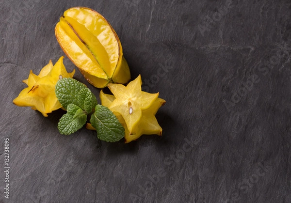 Obraz cutted starfruit or carambola
