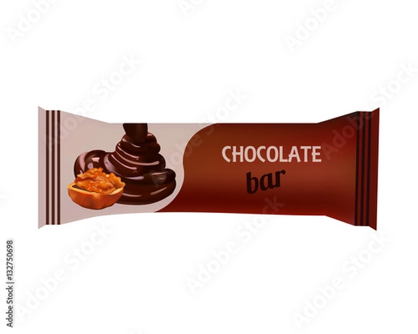 Obraz Chocolate Bar isolated on White