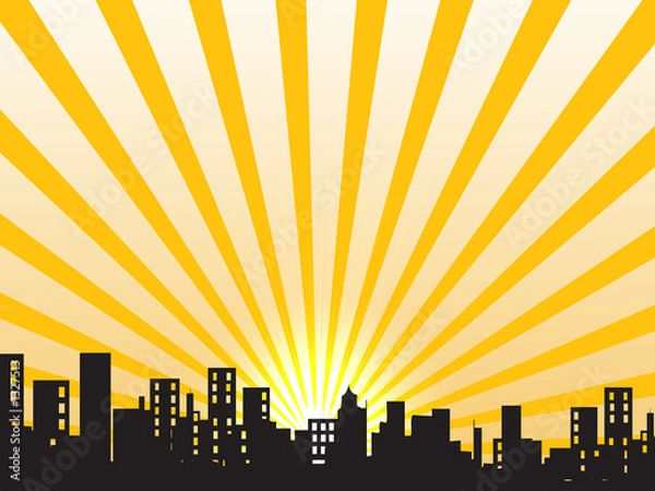 Obraz tło, wschód słońca, ilustracja