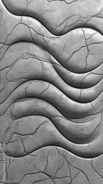 Fototapeta Gray Stone Wall Texture Design: Modern Architectural Pattern