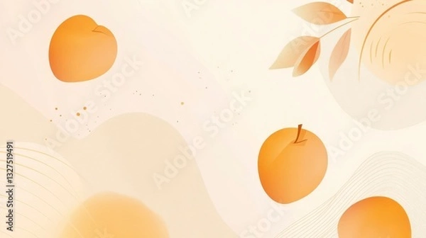 Fototapeta Serene Peach Still Life: A Delicate Abstract Design