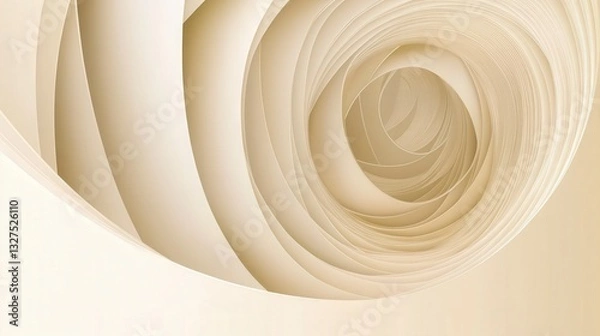 Fototapeta Abstract Paper Architecture: A Whimsical Spiral Design