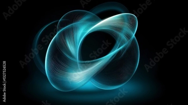 Fototapeta Mesmerizing Light Trails: A Digital Abstract Art Piece