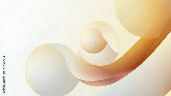 Fototapeta Abstract Architectural Forms: A Study in Geometric Shapes and Dynamic Structures