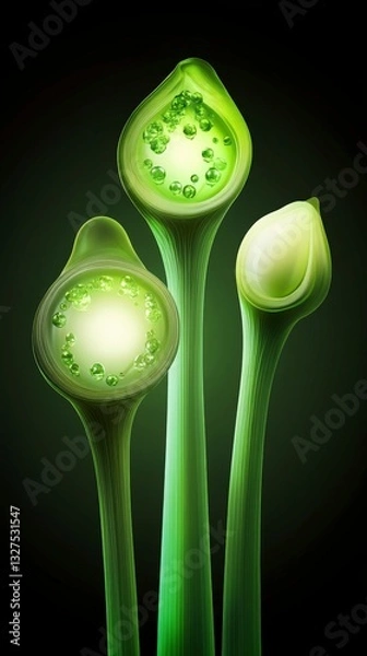 Fototapeta Intricate Botanical Structure of Green Plant Life