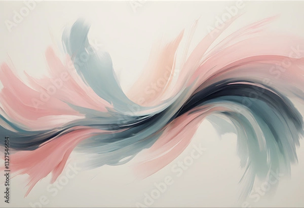 Fototapeta Flowing soft-edged brushstrokes, gentle movement, artistic abstraction.