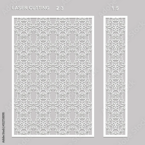 Obraz  Laser Cutting Vector Pattern.