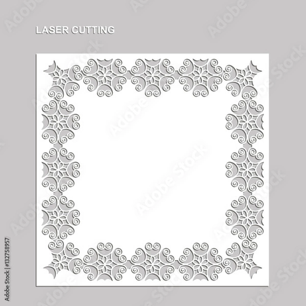Obraz Laser Cutting Vector Pattern.