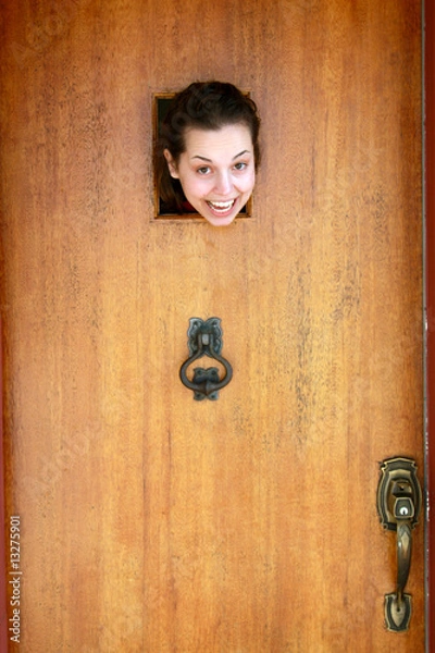 Obraz Head Through Door