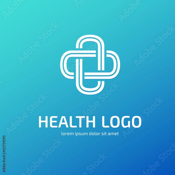 Obraz Logo design abstract medical vector template
