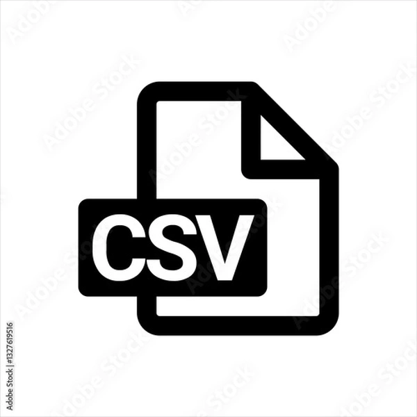 Obraz  A simple icon representing a Comma Separated Values file.