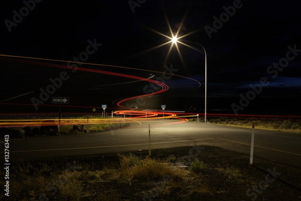 Obraz Highway night rest stop